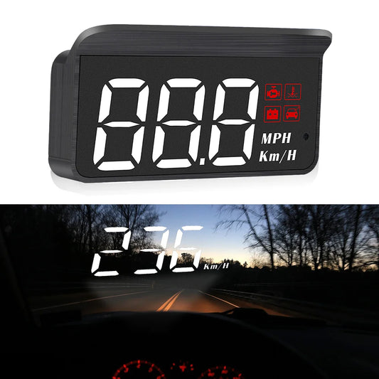 Revolutionize Your Driving Experience with the New Car OBD2 HUD Head-Up Display - Speedometer & On-Board Computer for Ultimate Vehicle Monitoring