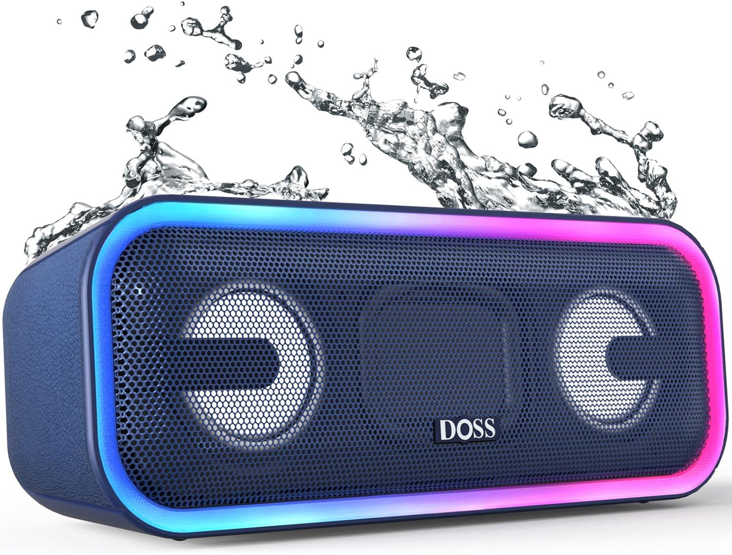 Soundbox Pro+ Bluetooth Speaker - 24W Stereo Sound with Enhanced Bass, IPX6 Waterproof Rating, 15 Hours Playtime, Colorful LED Lights - Ideal Gift for Adults, Men, and Women - Grey