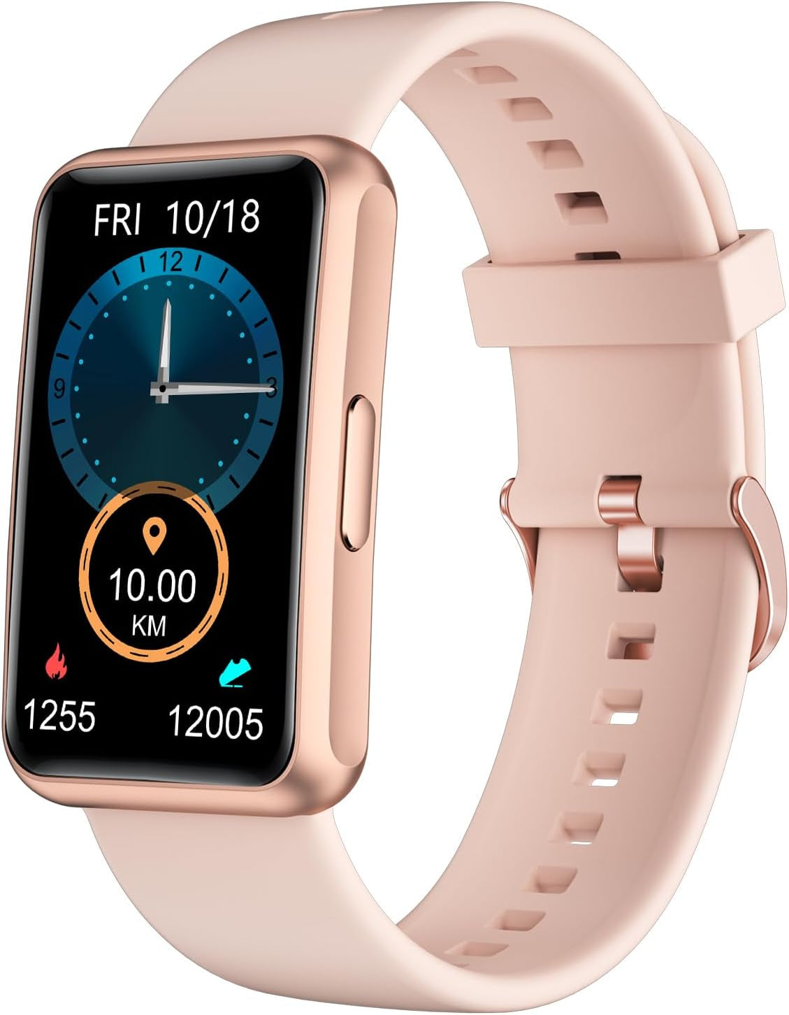 IP68 Waterproof Fitness Tracker for Men and Women - Full Touch Screen with Steps, Calories, Sleep Tracking, and Alarm Functions (Purple)