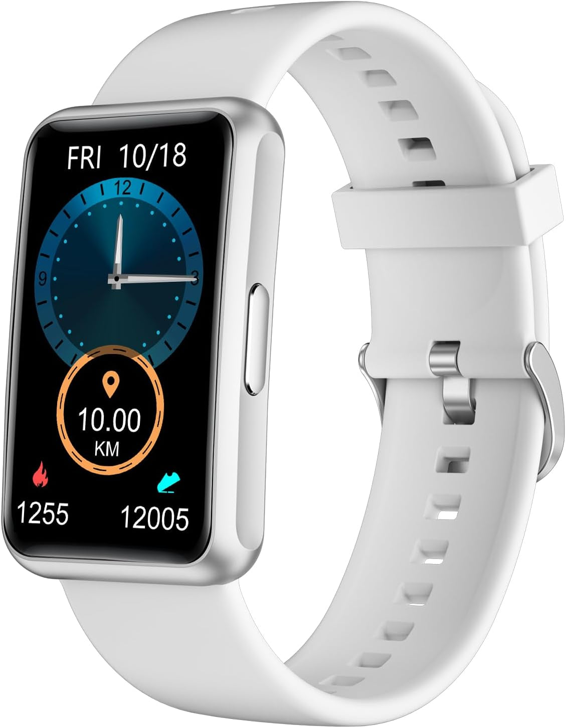 IP68 Waterproof Fitness Tracker for Men and Women - Full Touch Screen with Steps, Calories, Sleep Tracking, and Alarm Functions (Purple)