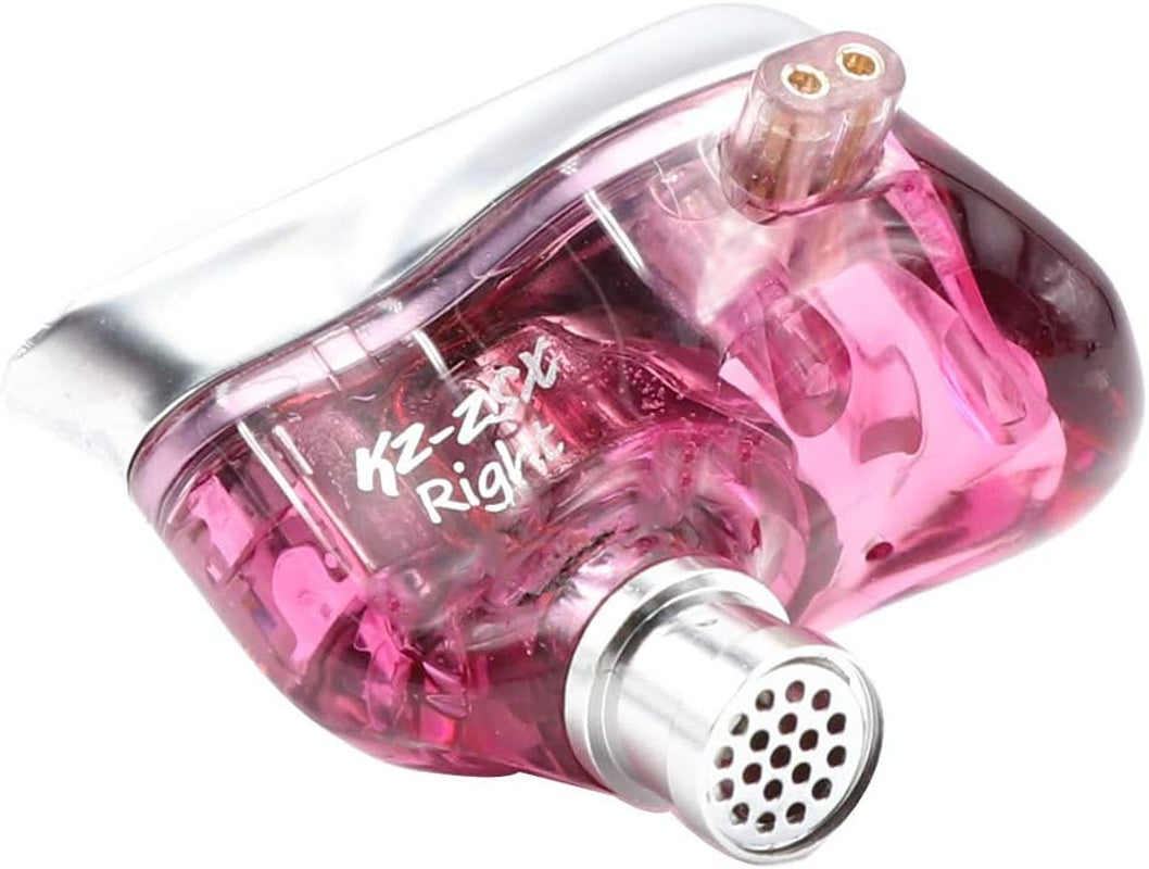 KZ ZSX 5BA+1DD Hybrid In-Ear Hi-Fi Earphones with Zinc Alloy Faceplate and Recessed 2-Pin Detachable Cable for Audiophiles (Without Microphone, Purple)