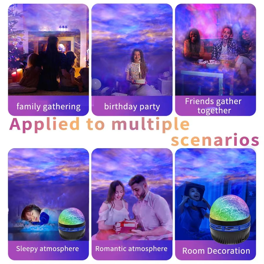 Northern Lights Starry Sky Projector LED Night Light with Remote Control USB a Variety of Styles for Home Bedroom Party Decor