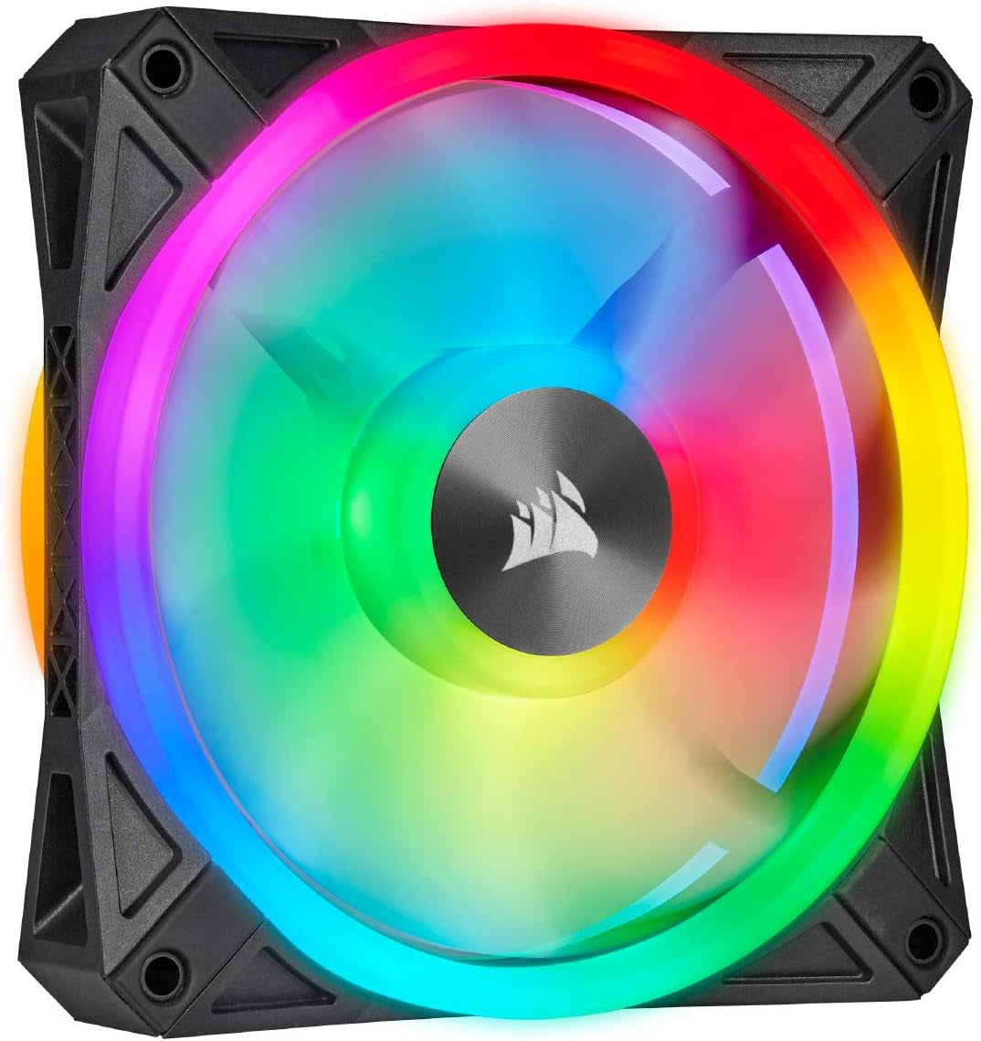 QL Series QL120 RGB 120mm LED Fan Triple Pack with Lighting Node Core