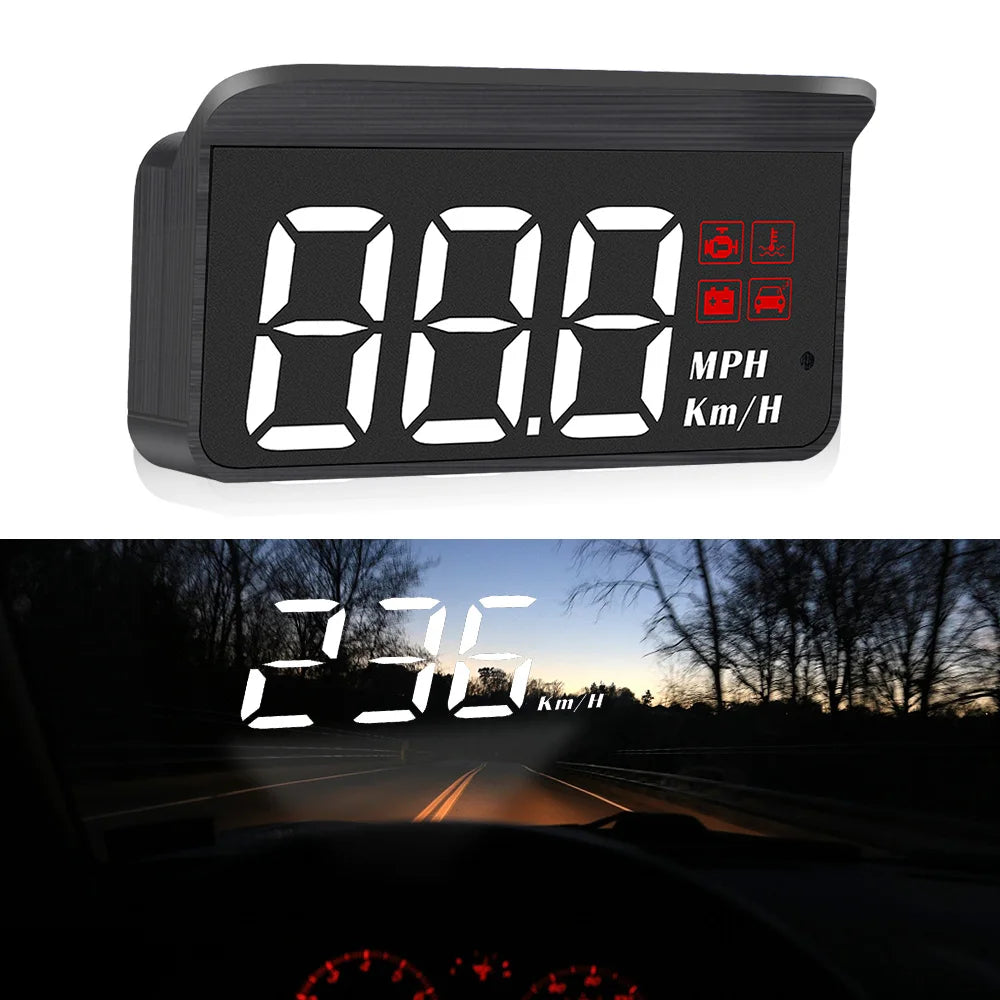 Revolutionize Your Driving Experience with the New Car OBD2 HUD Head-Up Display - Speedometer & On-Board Computer for Ultimate Vehicle Monitoring