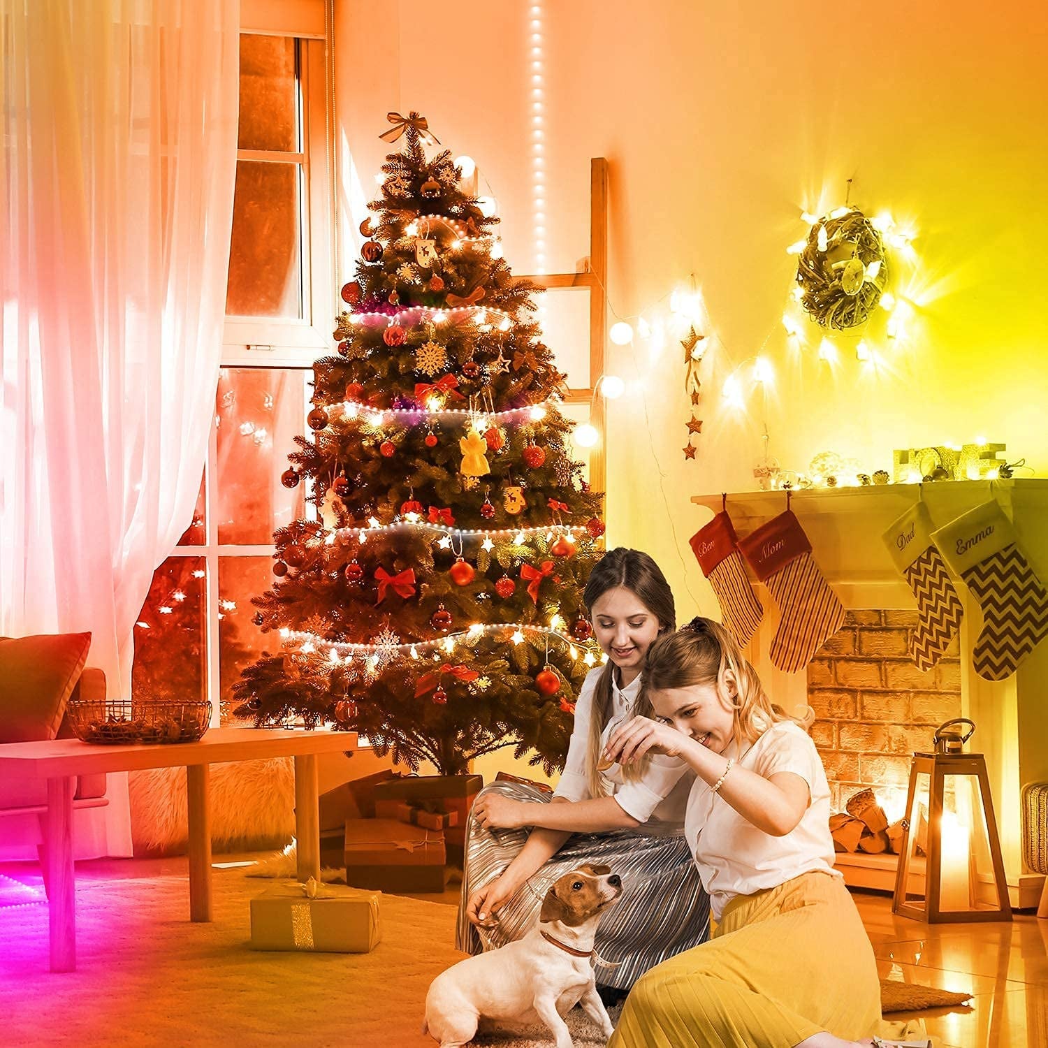 32.8Ft RGB LED Strip Lights with Remote Control for Bedroom and Home Decor