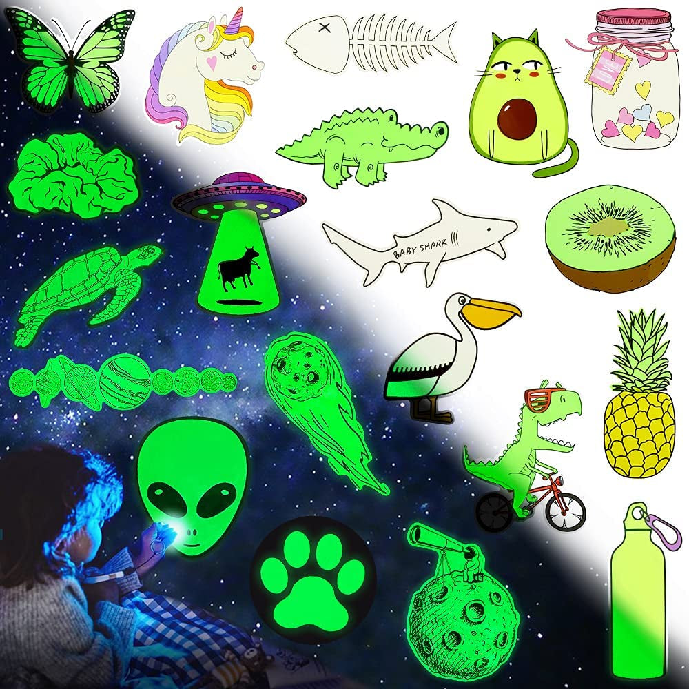 Glow-in-the-Dark Wall Stickers for Kids' Bedrooms - 30-Piece Decorative Set