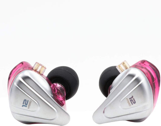 KZ ZSX 5BA+1DD Hybrid In-Ear Hi-Fi Earphones with Zinc Alloy Faceplate and Recessed 2-Pin Detachable Cable for Audiophiles (Without Microphone, Purple)