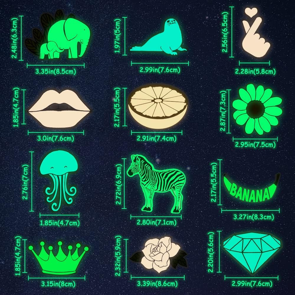 Glow-in-the-Dark Wall Stickers for Kids' Bedrooms - 30-Piece Decorative Set